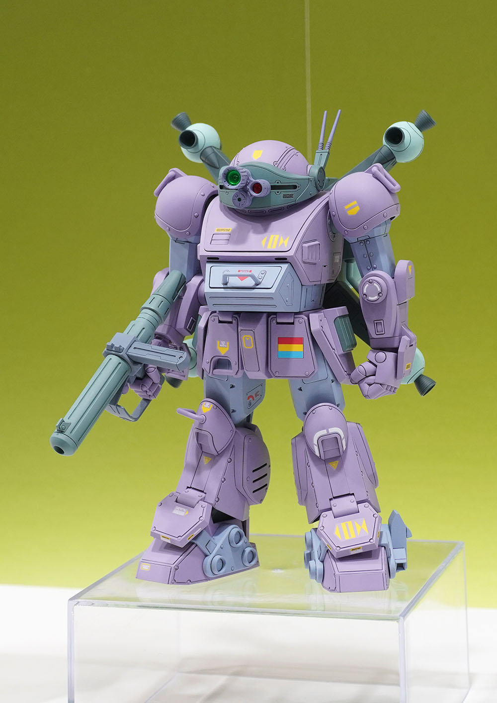スコープドッグ ラウンドムーバー［メルキア軍カラー］（1/24）。ギルガメス軍とは異なるパープル系のカラーリング