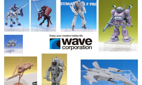ウェーブ 第64回全日本模型ホビーショー2026 展示アイテム(プロマキス・ジー、VF-1D、スコープドッグ メルキア軍カラー、メタルスラッグ2号機、エッグイーター、オウル、YF-29)